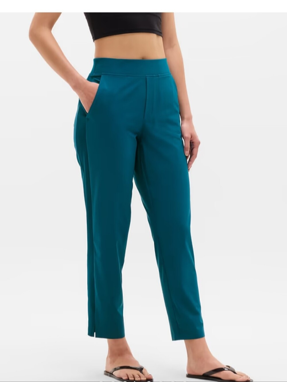 ✅️Athleta Brooklyn Mid Rise Ankle Pant Olive Green Size 0 Reg.